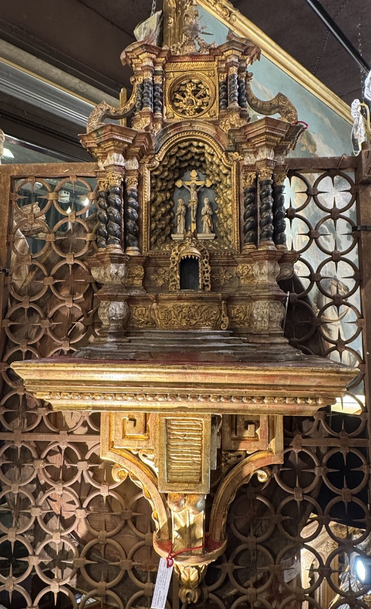 Louis XVI Style Carved Giltwood Wall Console With Greek-style Decoration-photo-4