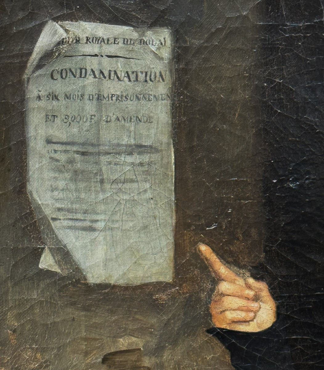 Hendrik Joseph Dillens 1812-1872 Portrait Of A Magistrate Of The Royal Court Of Douais In 1833.-photo-4