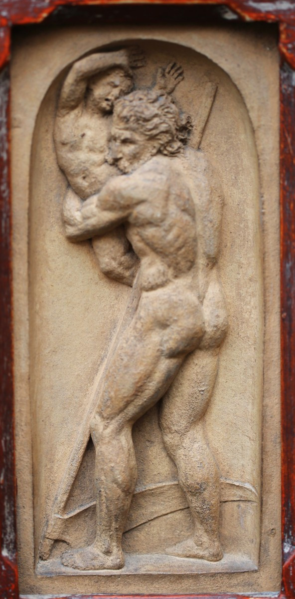 Rosso FIORENTINO 1494-1540 d'après, Thétis, Néptune Junon,Saturne, Ops et jupiter, terre cuite.-photo-3