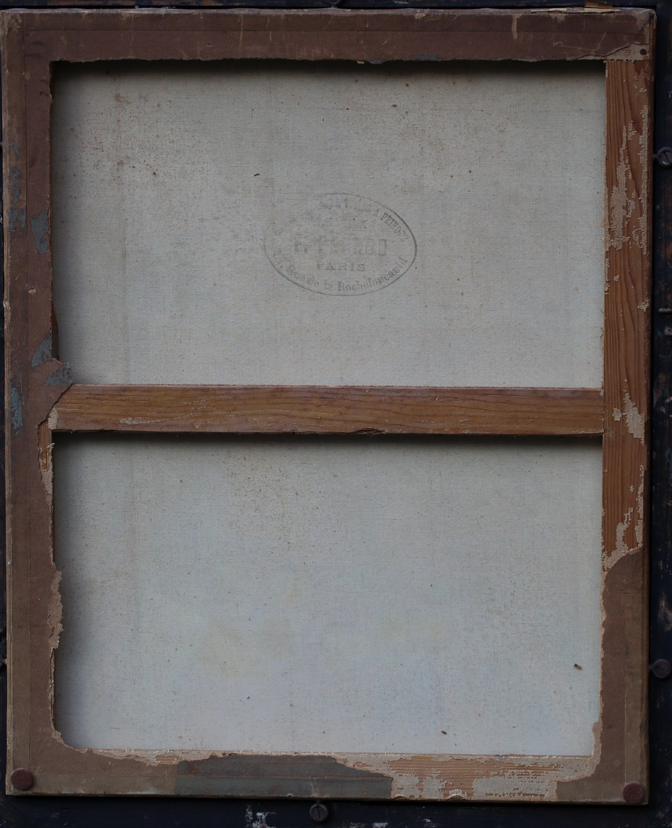 Ecole Française vers 1900, Elégantes aux courses, pastel .-photo-4