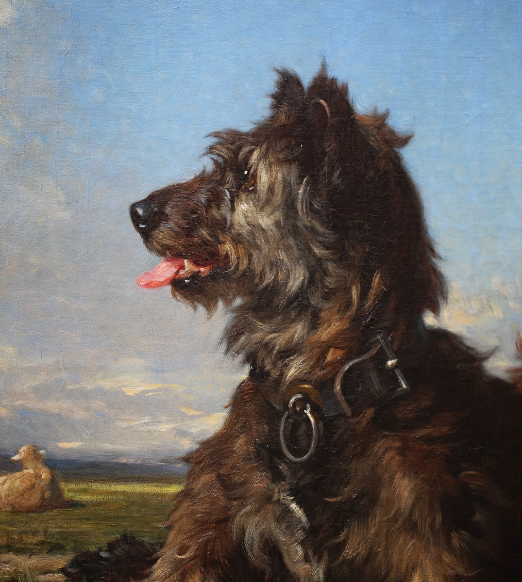 Charles Hermann-léon 1838-1908, The Guardian Of The Flock.-photo-3