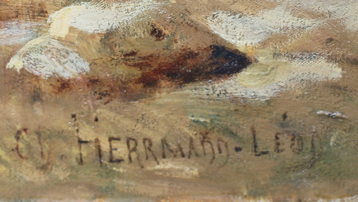 Charles Hermann-léon 1838-1908, The Guardian Of The Flock.-photo-4