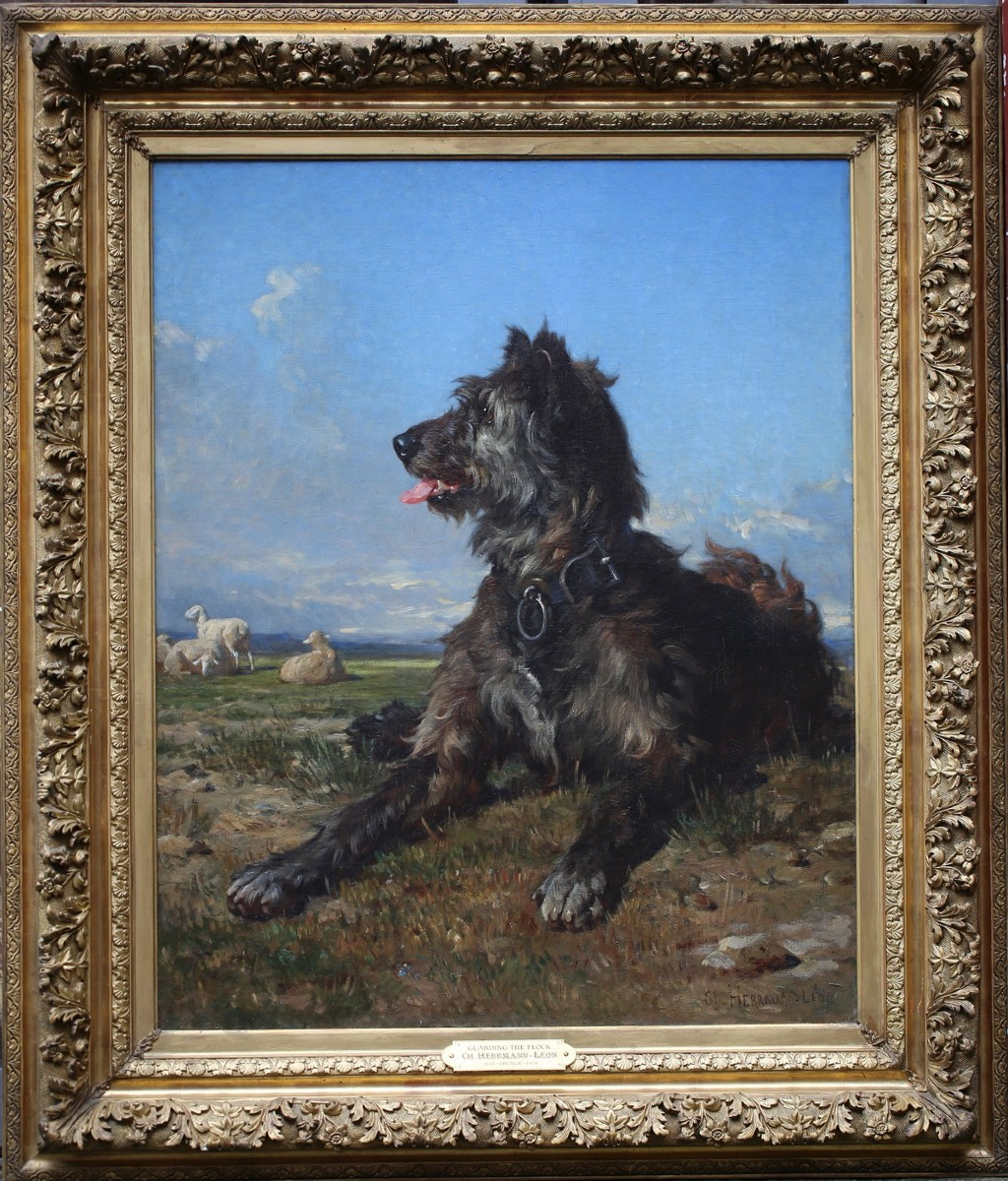 Charles Hermann-léon 1838-1908, The Guardian Of The Flock.