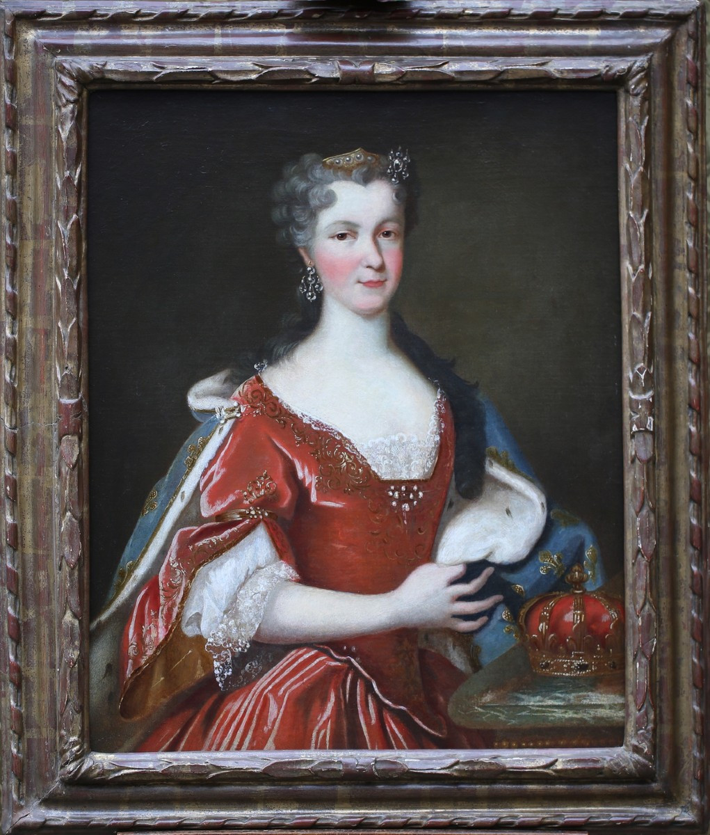 Ecole Française du XVIIIème, portrait de Marie Lezynska .