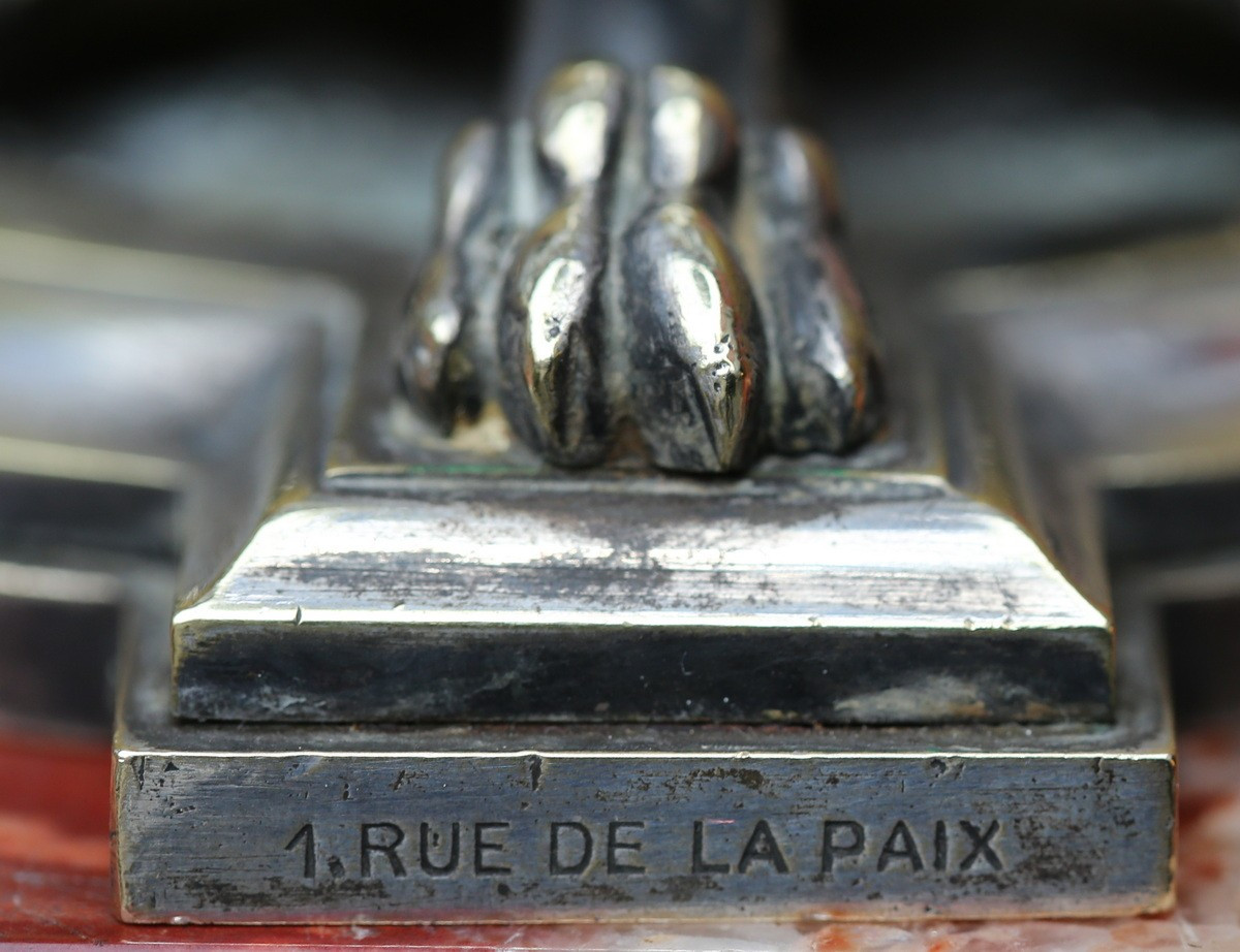 Charles De Marnyhac 1840-1897 1 Rue De La Paix Pair Of Owl Candlesticks-photo-3