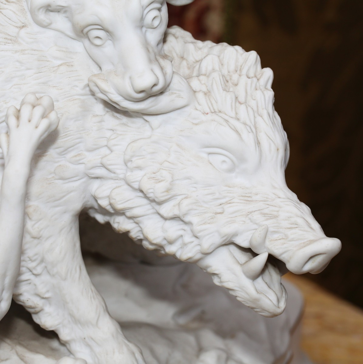 SEVRES 1898 , d'après Jean Baptiste Oudry 1686-1755, la chasse au sanglier.-photo-3