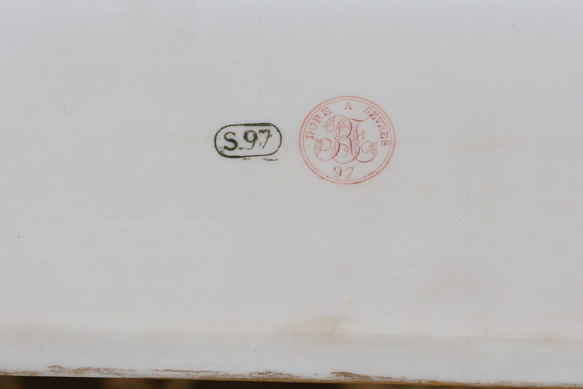 SEVRES 1898 , d'après Jean Baptiste Oudry 1686-1755, la chasse au sanglier.-photo-2