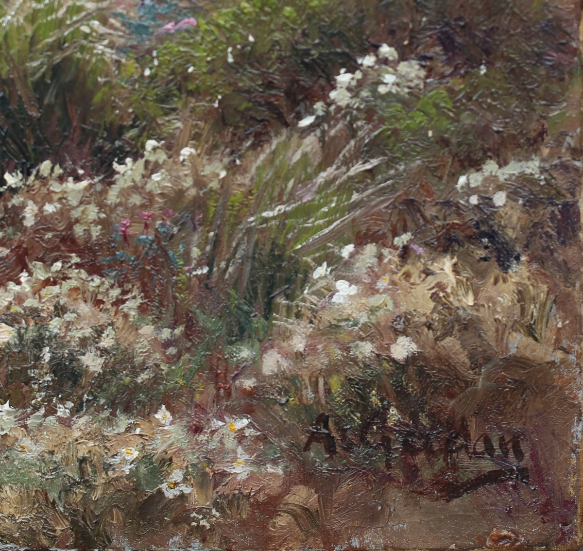 Antoine GADAN 1854-1934, berger et son troupeau au soleil couchant en algérie.-photo-4