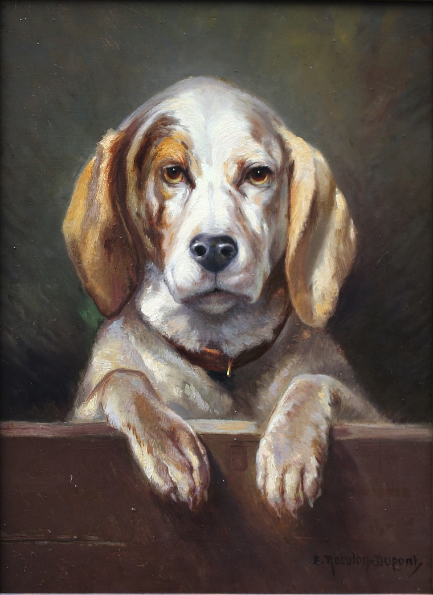 Ernest Reculon-Dupont 1861- , portrait du chien PATAUD en 1899.-photo-2