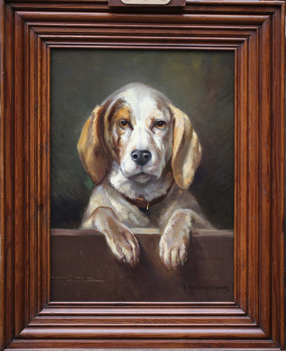 Ernest Reculon-Dupont 1861- , portrait du chien PATAUD en 1899.