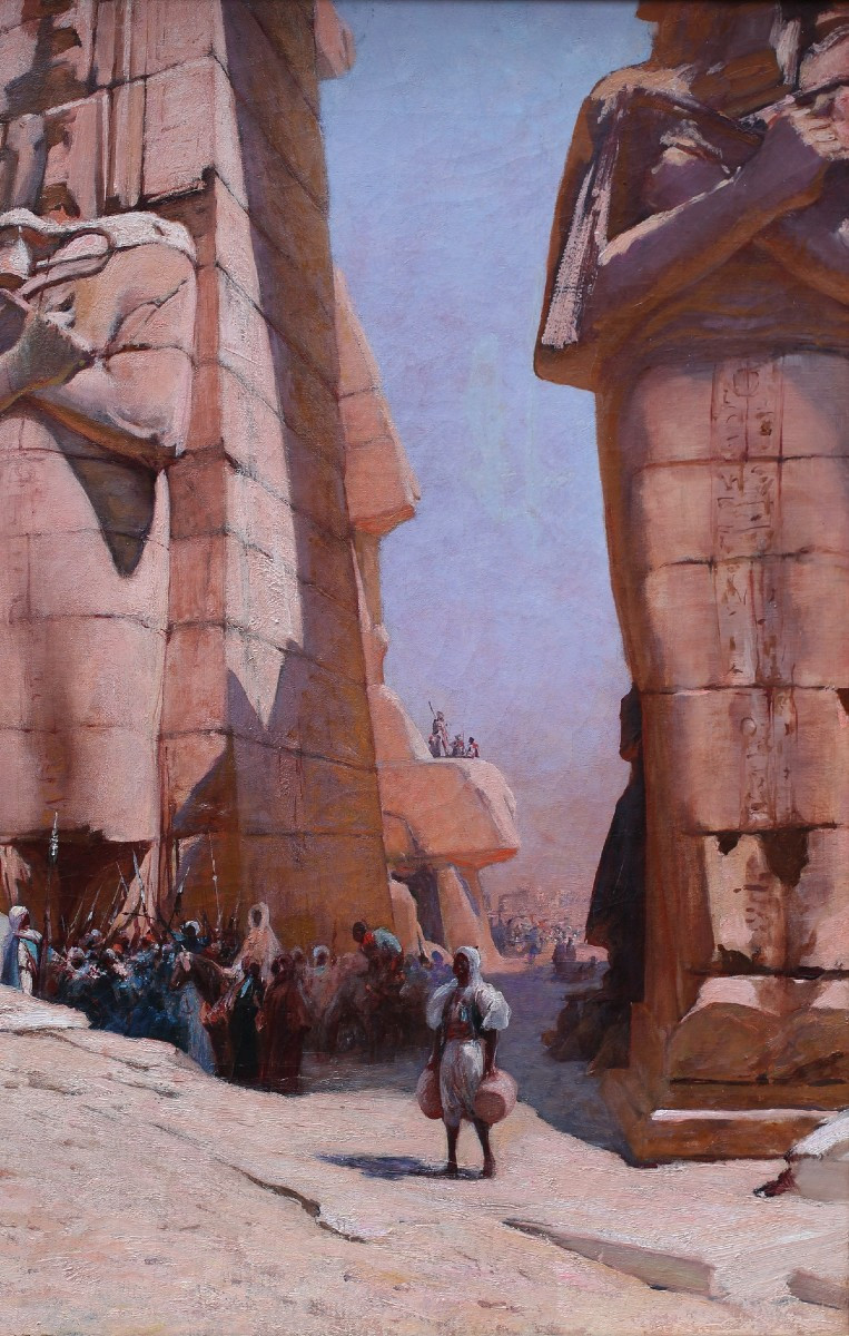 Georges, Jules Victor Clairin 1843-1919, Funerary Temple Of The Ramesseum Circa 1800-photo-4