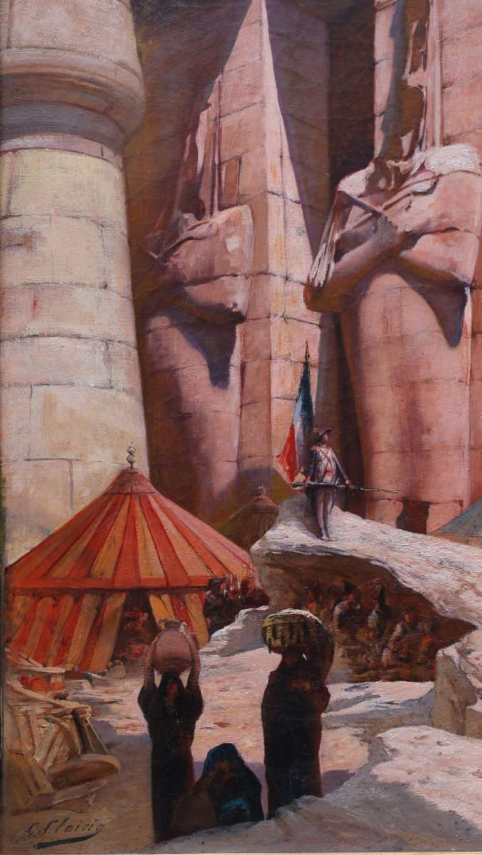 Georges, Jules Victor Clairin 1843-1919, Funerary Temple Of The Ramesseum Circa 1800-photo-1
