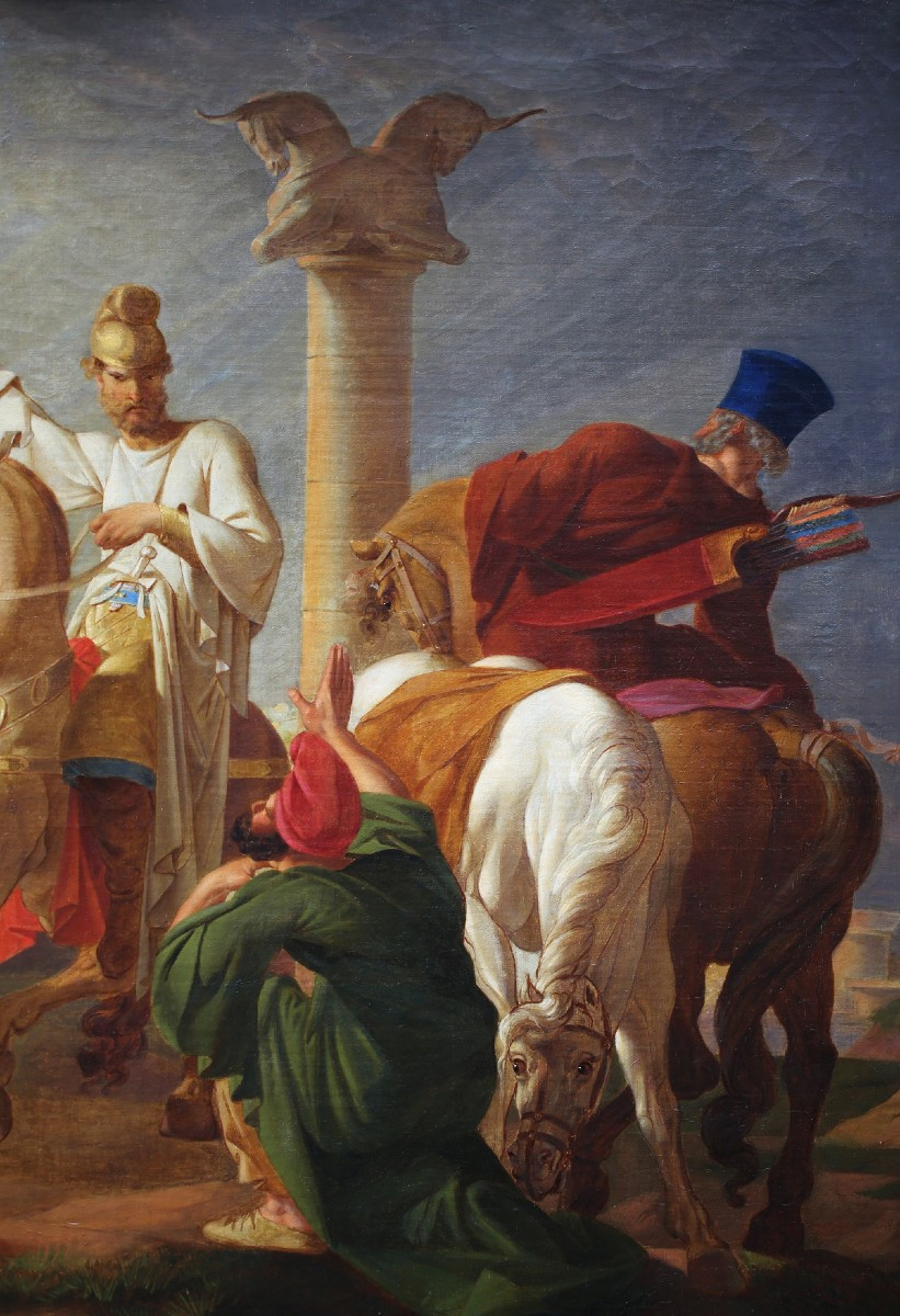 Ecole Belge vers 1840, Alexandre à la bataille de Persépolis.-photo-4