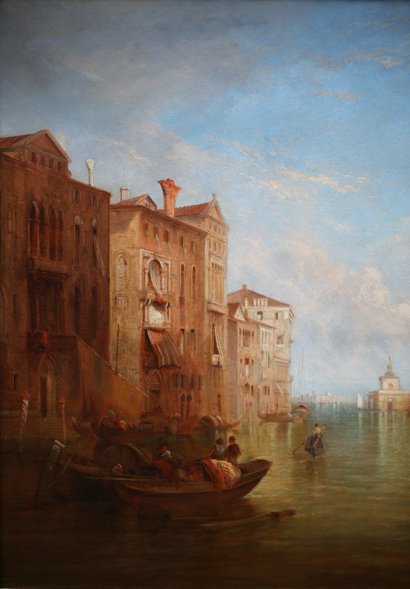 Alfred POLLENTINE 1836-1890, le grand canal à Venise en 1888-photo-4