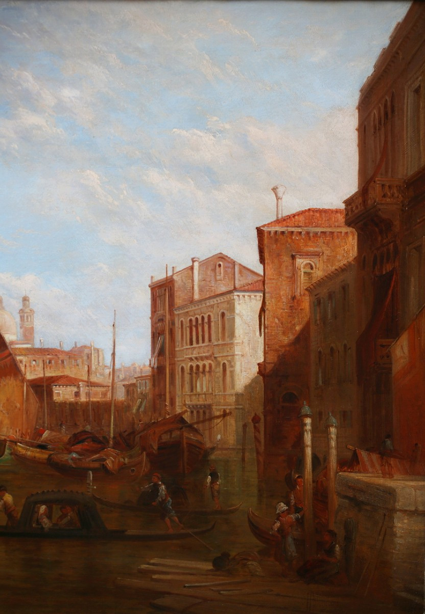 Alfred POLLENTINE 1836-1890, le grand canal à Venise en 1888-photo-2