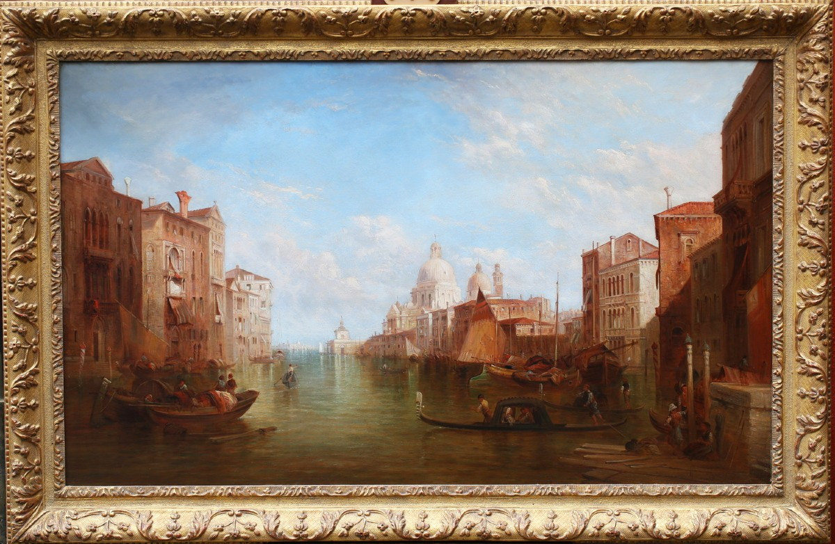 Alfred POLLENTINE 1836-1890, le grand canal à Venise en 1888