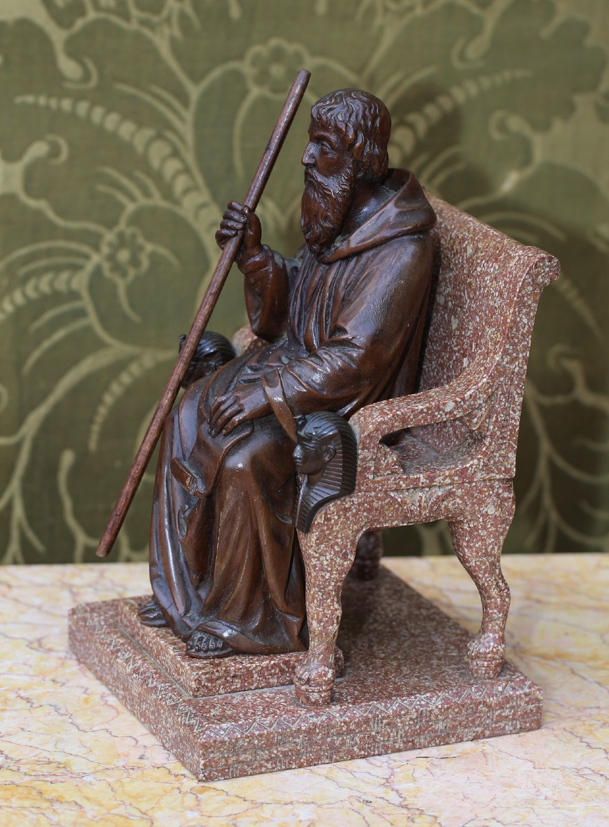 Representation Of Antonio Abad Or San Antonio Abad 251-356, Grand Tour Souvenir.-photo-2