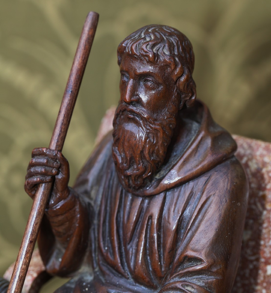 Representation Of Antonio Abad Or San Antonio Abad 251-356, Grand Tour Souvenir.-photo-4