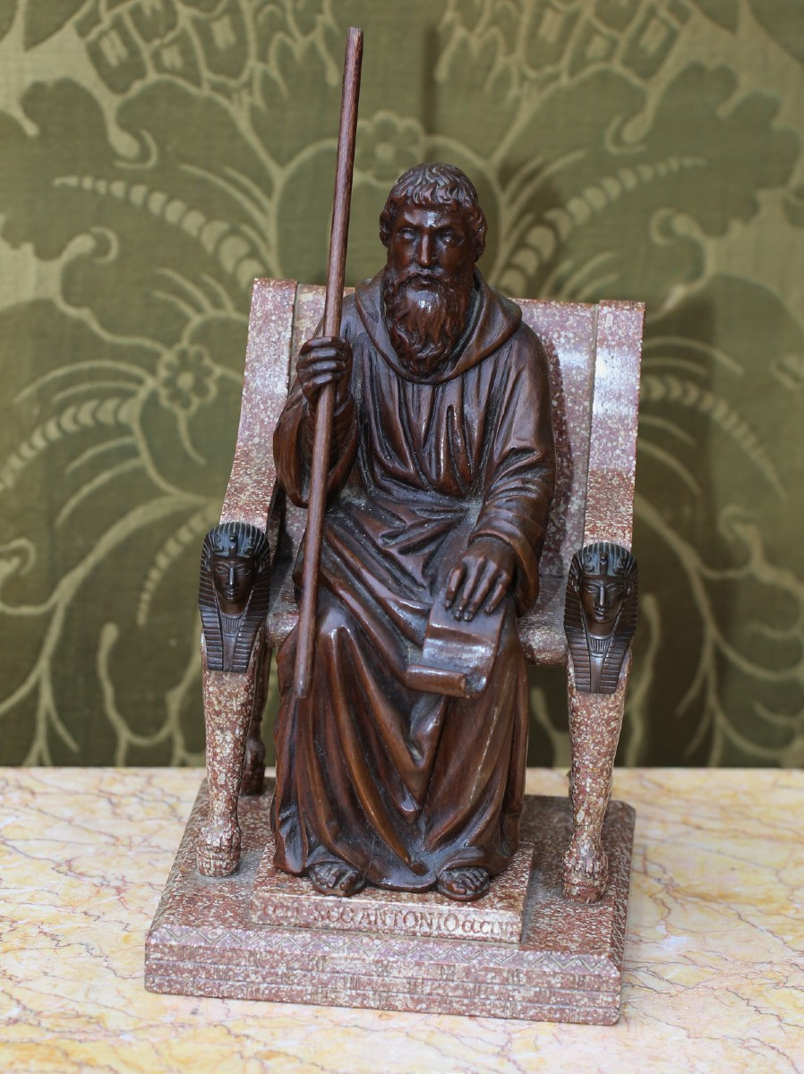 Representation Of Antonio Abad Or San Antonio Abad 251-356, Grand Tour Souvenir.