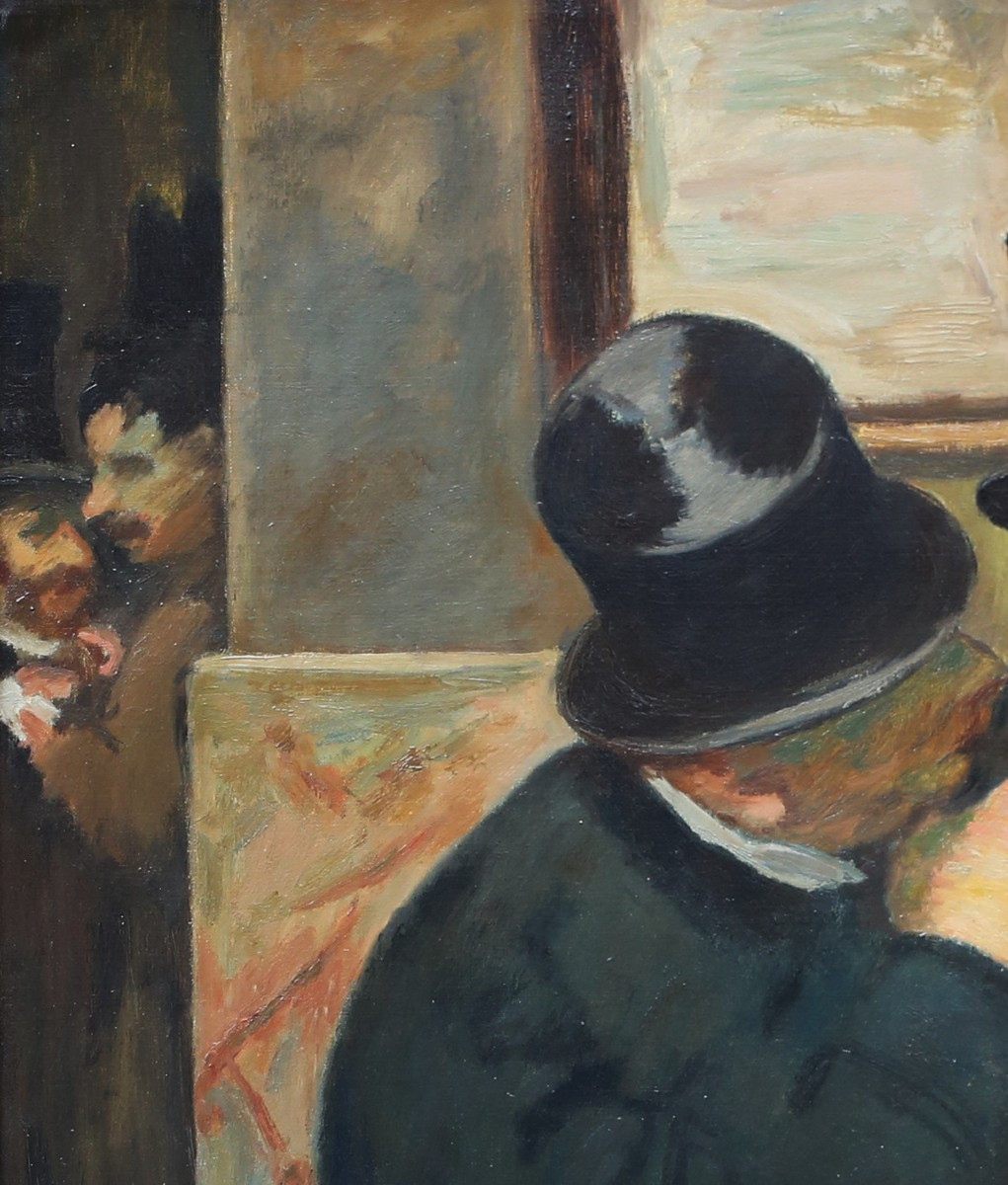 Edgar Degas d'après,  A la bourse, Huile sur toile  vers 1952-photo-1