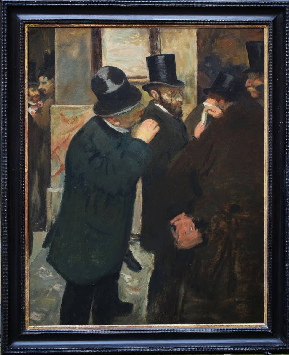Edgar Degas d'après,  A la bourse, Huile sur toile  vers 1952