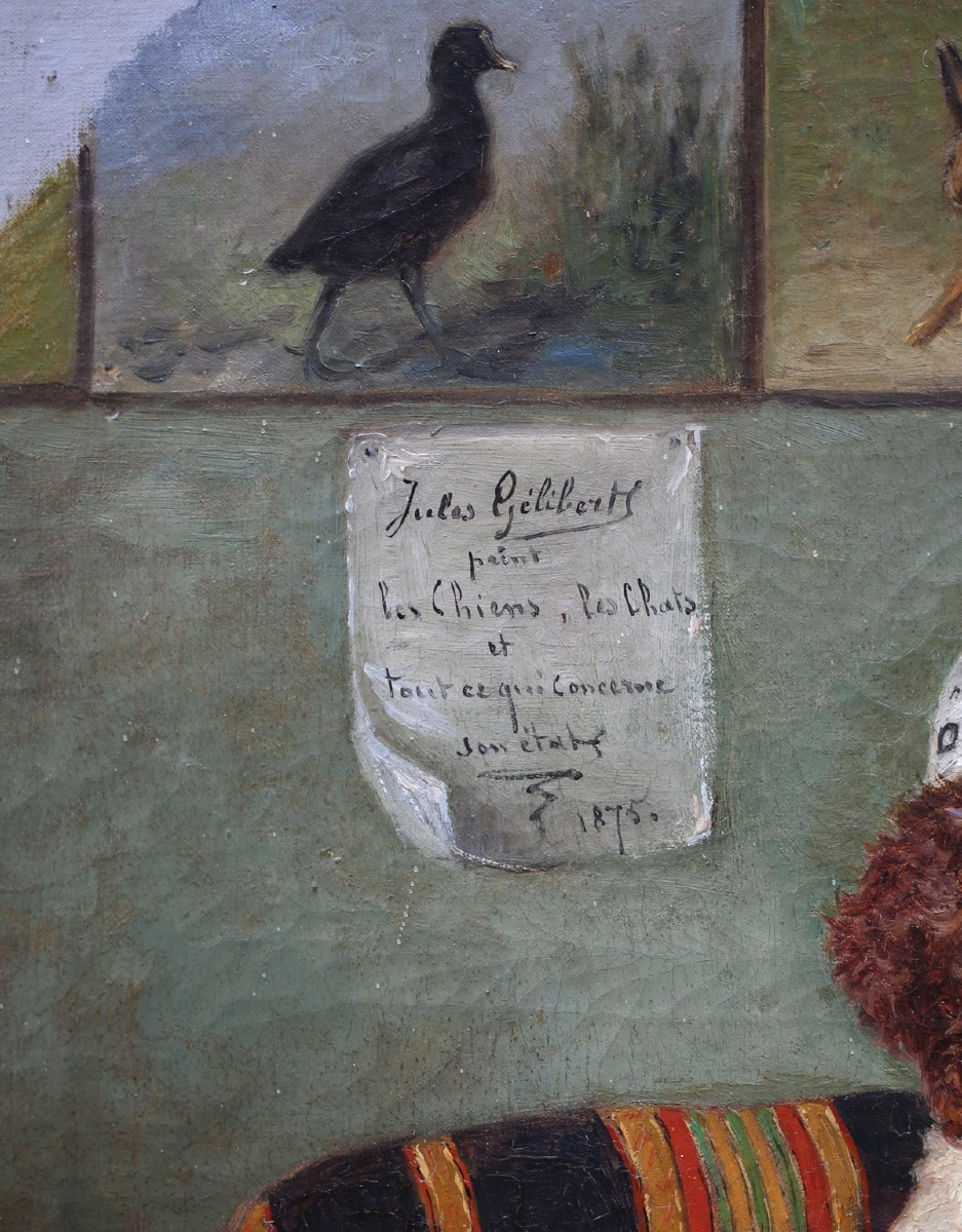 Jules Bertrand GELIBERT1834-1916, portrait publicitaire du chien Dash datée 1875 -photo-3