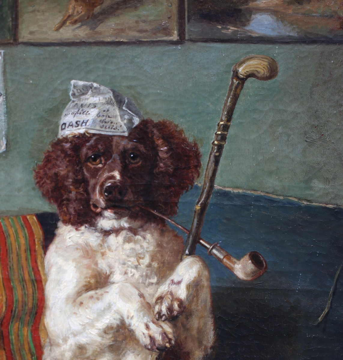 Jules Bertrand GELIBERT1834-1916, portrait publicitaire du chien Dash datée 1875 -photo-1