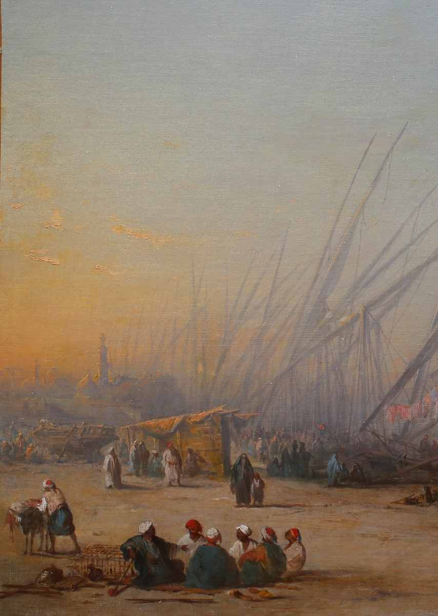 François Louis Barry 1813-1905, Landing On The Nile In Egypt In 1863-photo-1