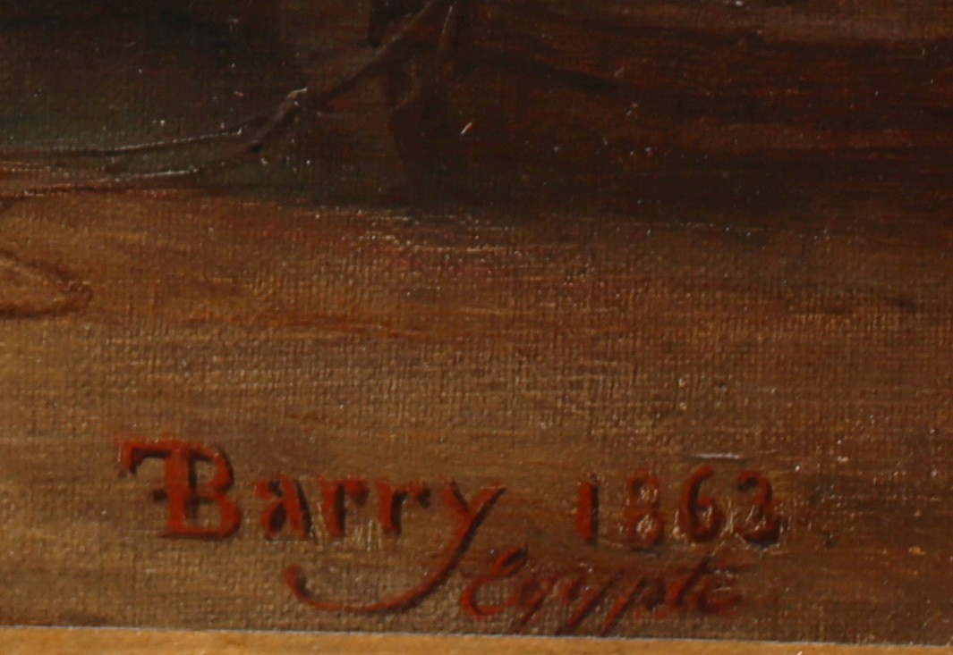 François Louis Barry 1813-1905, Landing On The Nile In Egypt In 1863-photo-3