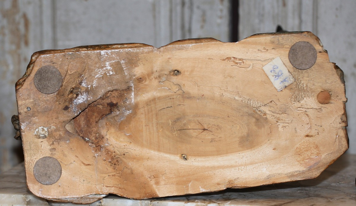 Northern Italy, 18th Century, Brown Bay Horse In Carved And Lacquered Wood.-photo-1