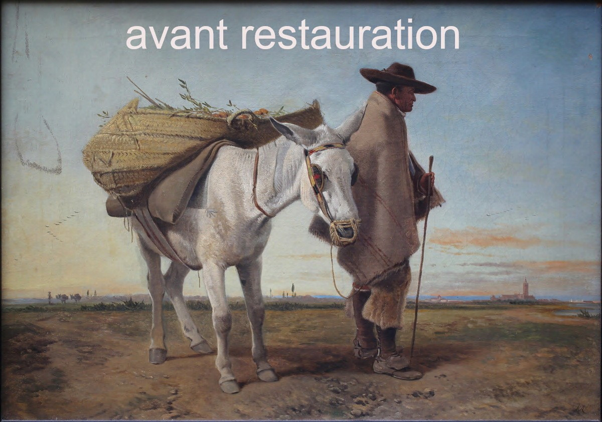 Richard Ansdell 1815-1885, Peasant And His Donkey.-photo-3