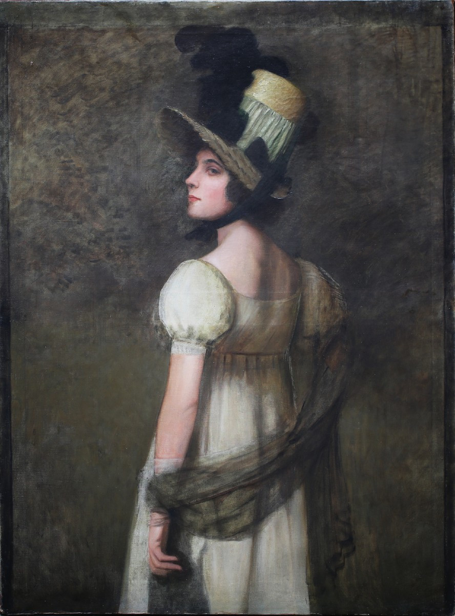 Charles Sprague Pearce 1851-1914, The Shawl, Preparatory Study.-photo-2