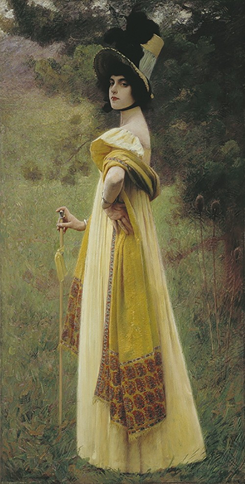 Charles Sprague Pearce 1851-1914, The Shawl, Preparatory Study.-photo-3