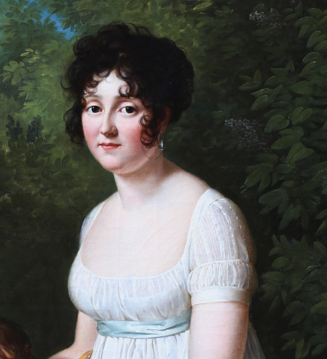 Attribué à Antoine Jean GROS 1771-1835 dit Baron GROS, Madame Roux et son fils, cadre d'époque.-photo-3