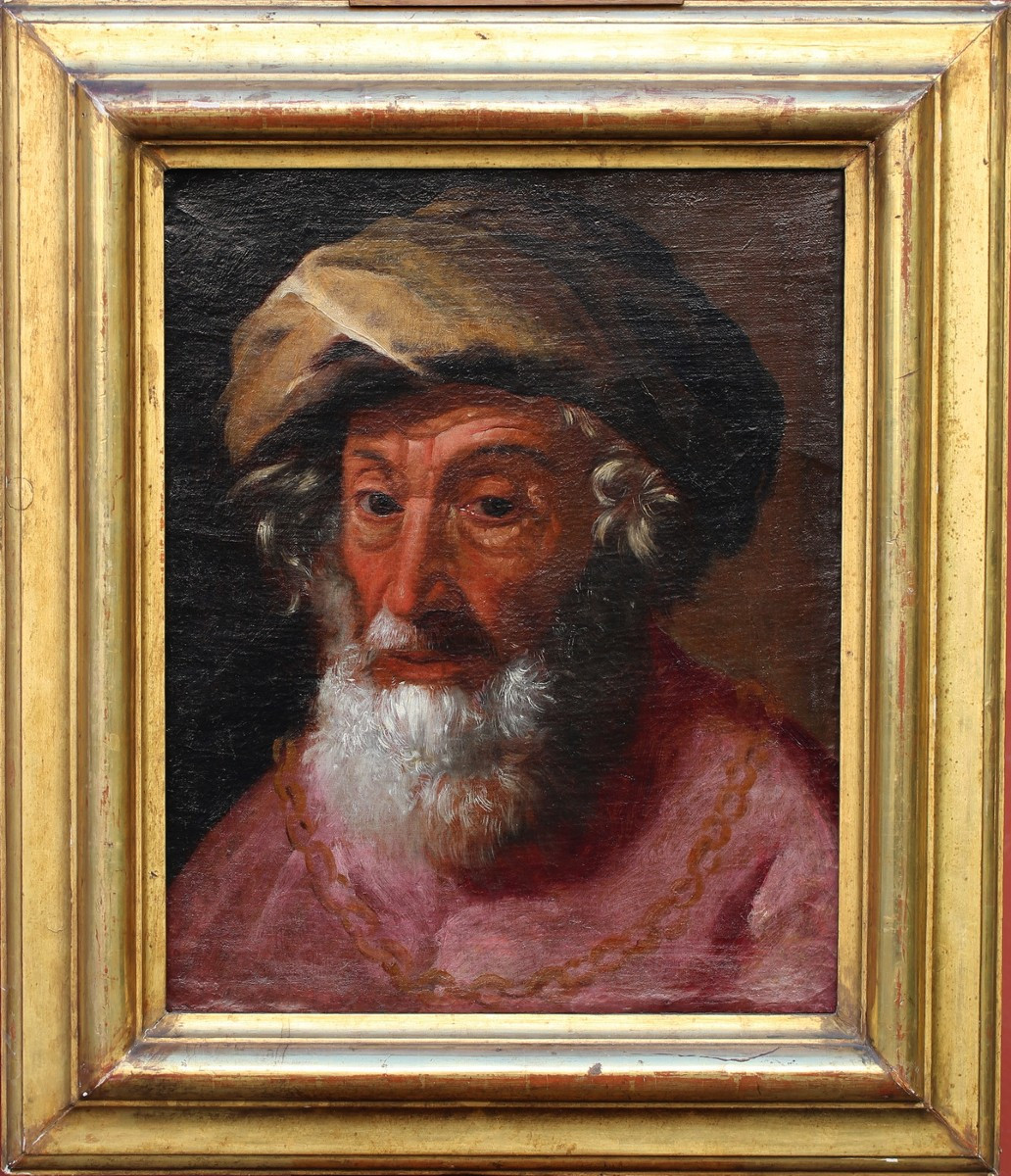 Pietro BELLOTTI 1627-1700 attribué à, portrait d'homme au turban