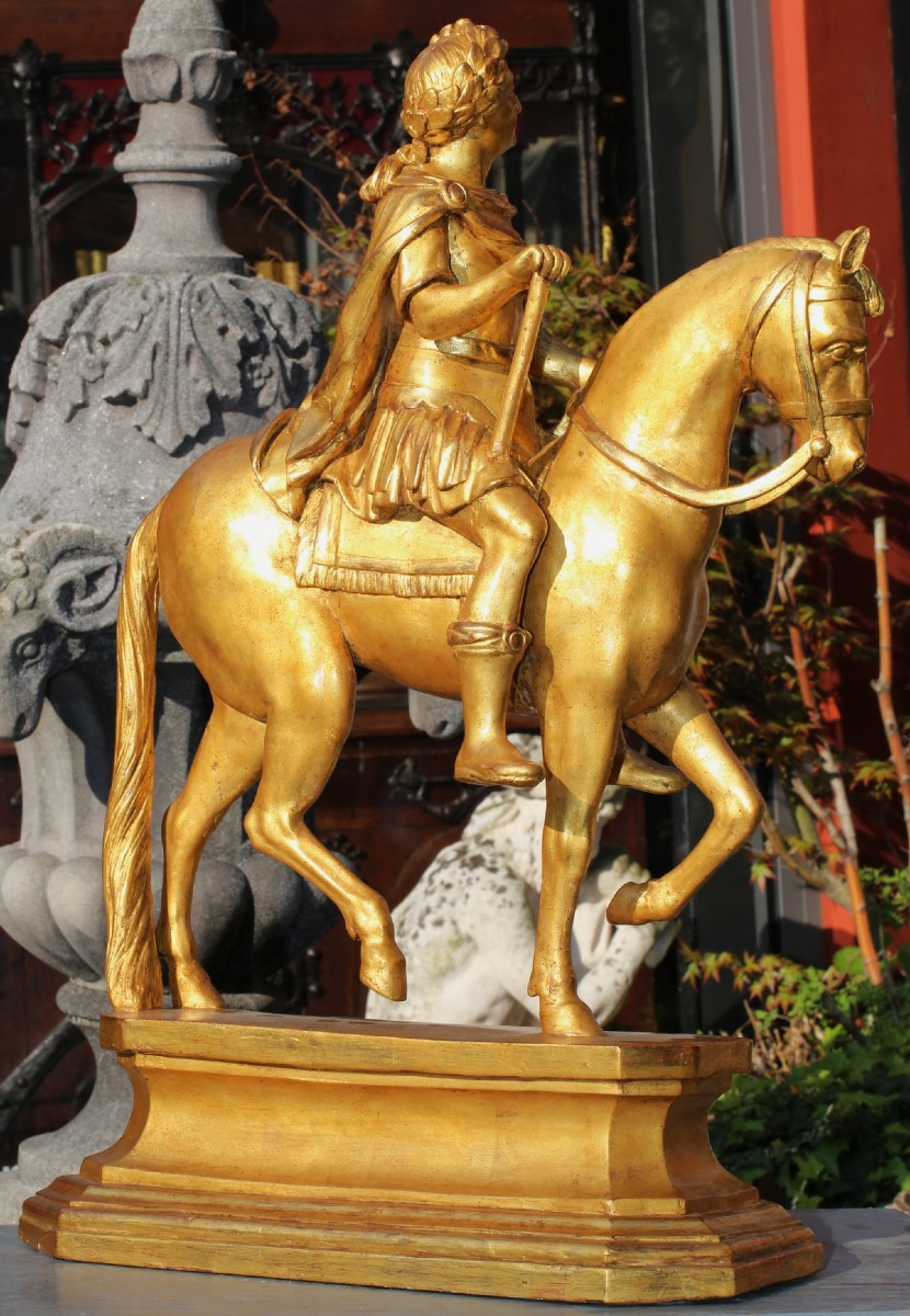 French School Of The 18th Century, Follower Of Edmé Bouchardon, Louis XV On Horseback As A Roman Emperor.-photo-3