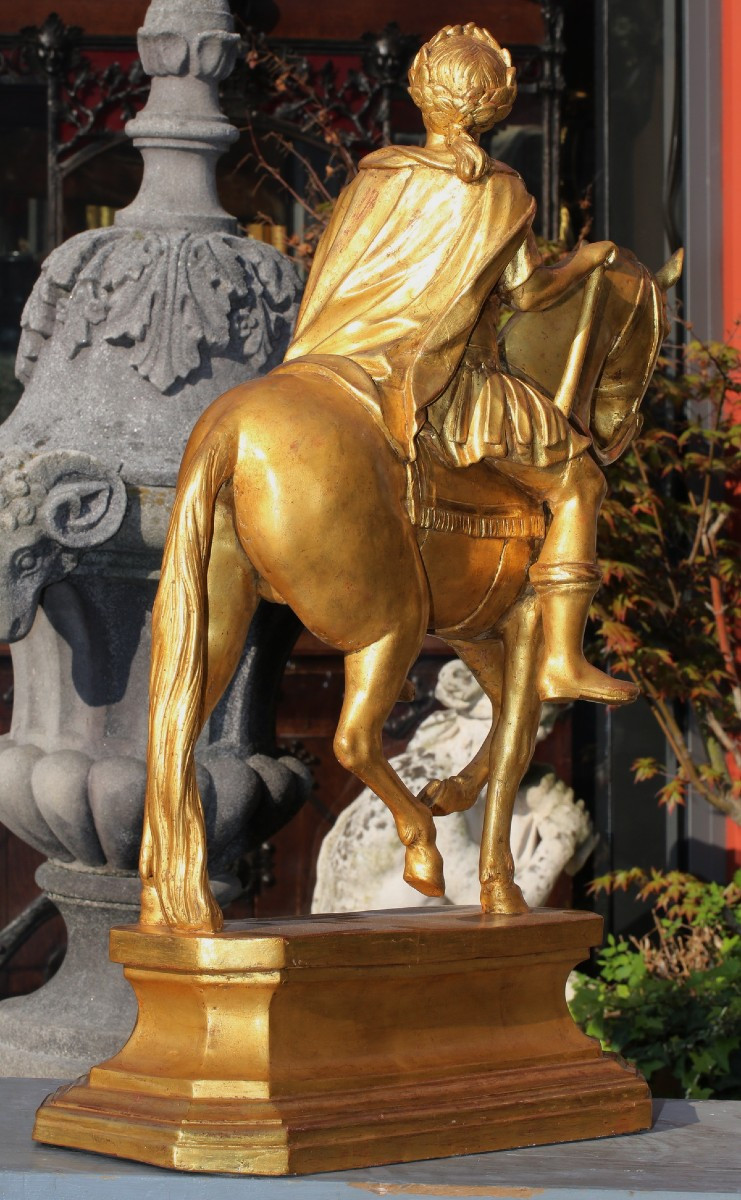 French School Of The 18th Century, Follower Of Edmé Bouchardon, Louis XV On Horseback As A Roman Emperor.-photo-4