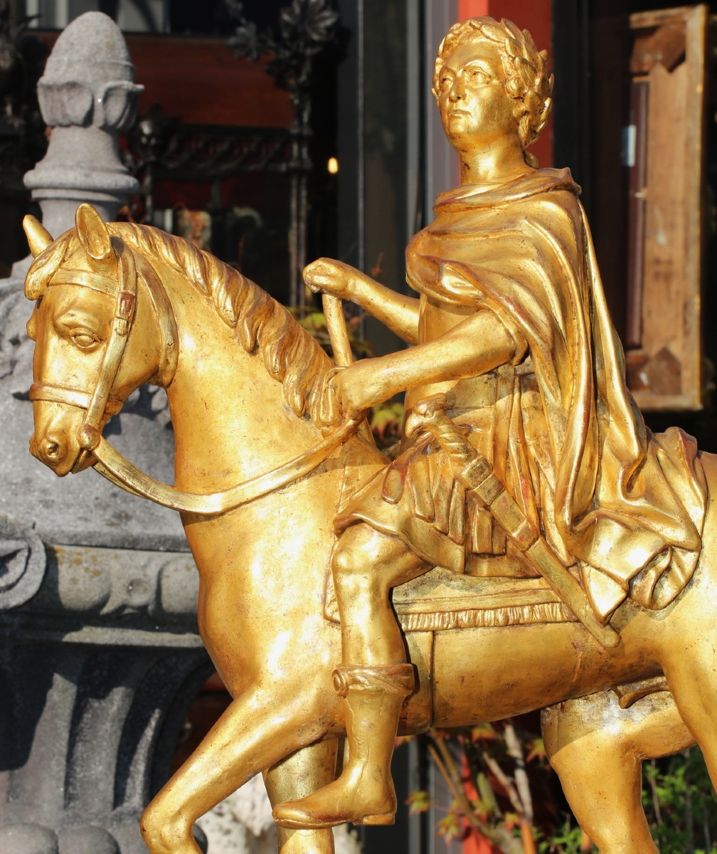 French School Of The 18th Century, Follower Of Edmé Bouchardon, Louis XV On Horseback As A Roman Emperor.-photo-1