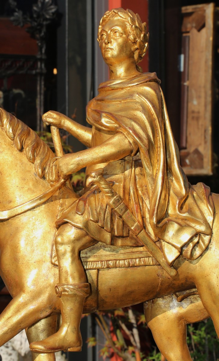 French School Of The 18th Century, Follower Of Edmé Bouchardon, Louis XV On Horseback As A Roman Emperor.-photo-3