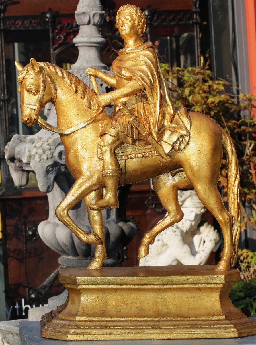 French School Of The 18th Century, Follower Of Edmé Bouchardon, Louis XV On Horseback As A Roman Emperor.