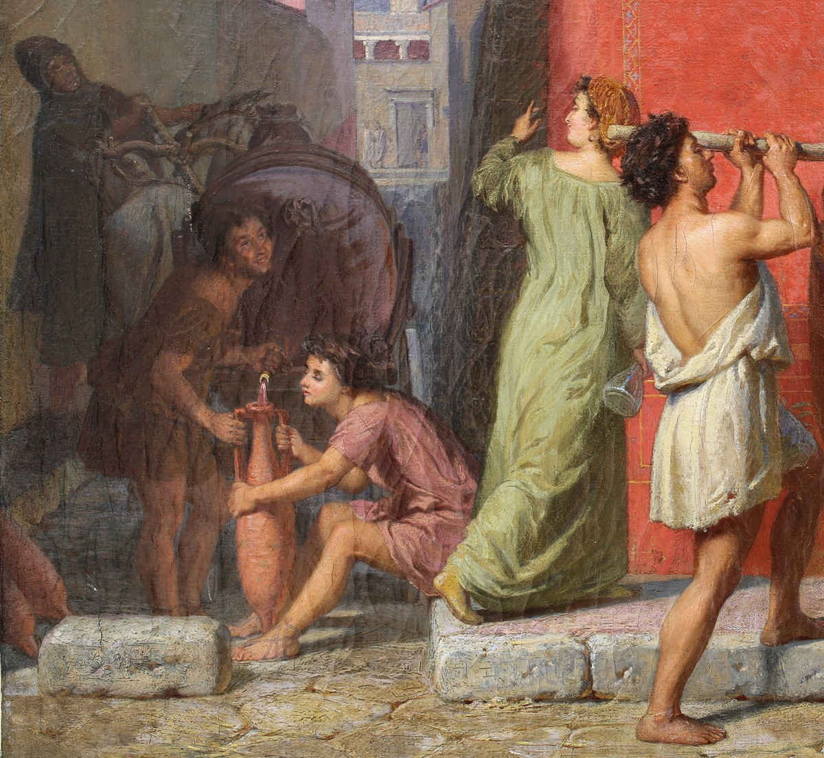 Otto DONNER VON RICHTER 1828-1911, paire de peintures pompeiennes.-photo-4