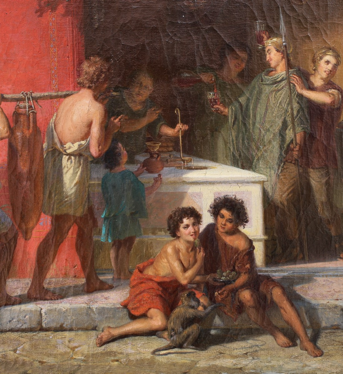 Otto DONNER VON RICHTER 1828-1911, paire de peintures pompeiennes.-photo-1