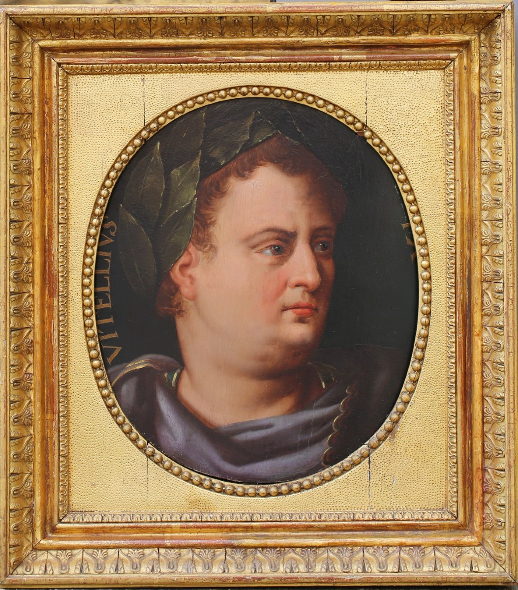 Otto Van Veen 1556-1629 Around, Portraits Of Otto And Vitellius, Oil On Oak Panel.-photo-3