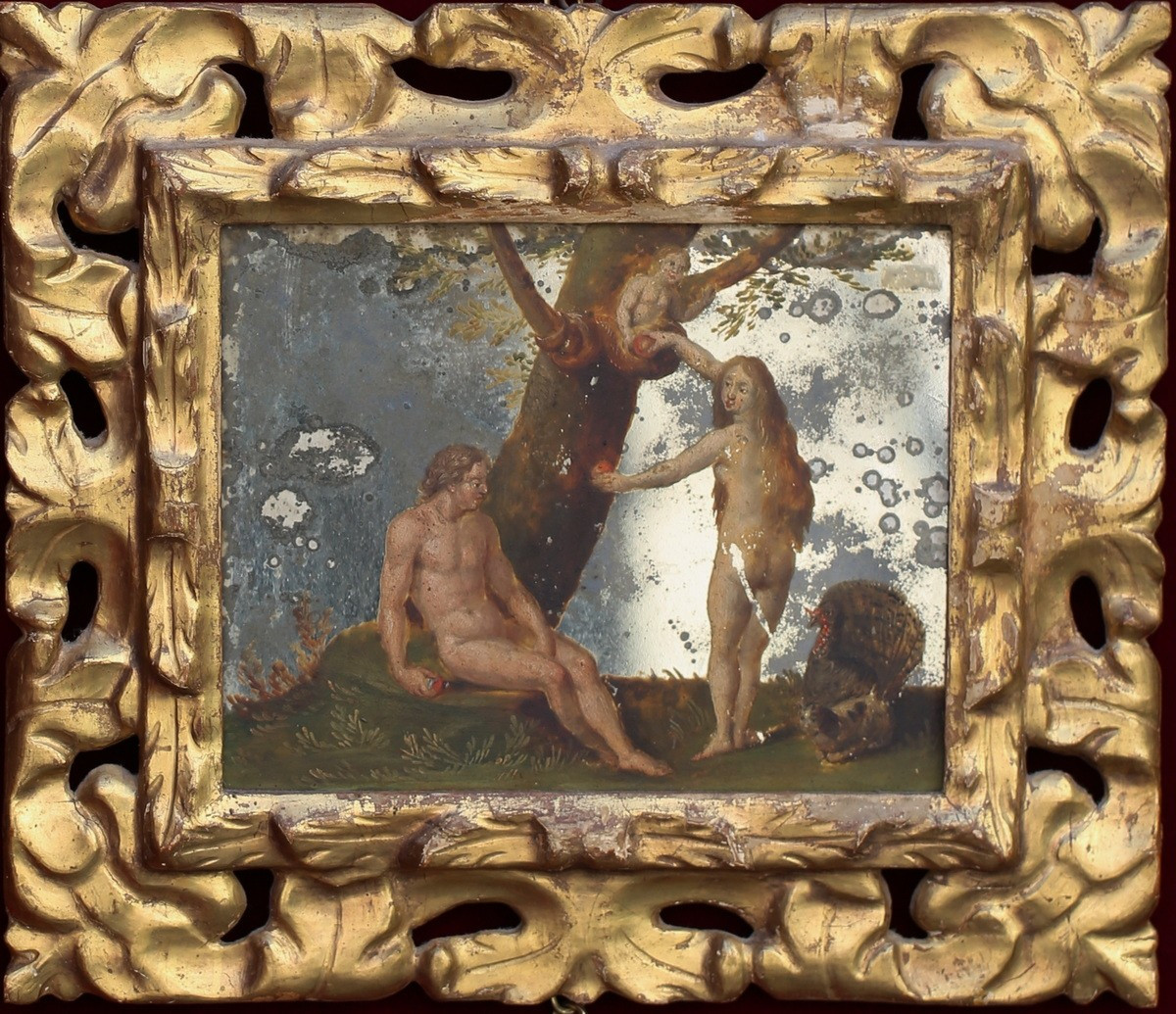 Late 17th-early 18th Century Italian School, Suite Of Four Paintings On A Mirror Background.-photo-3