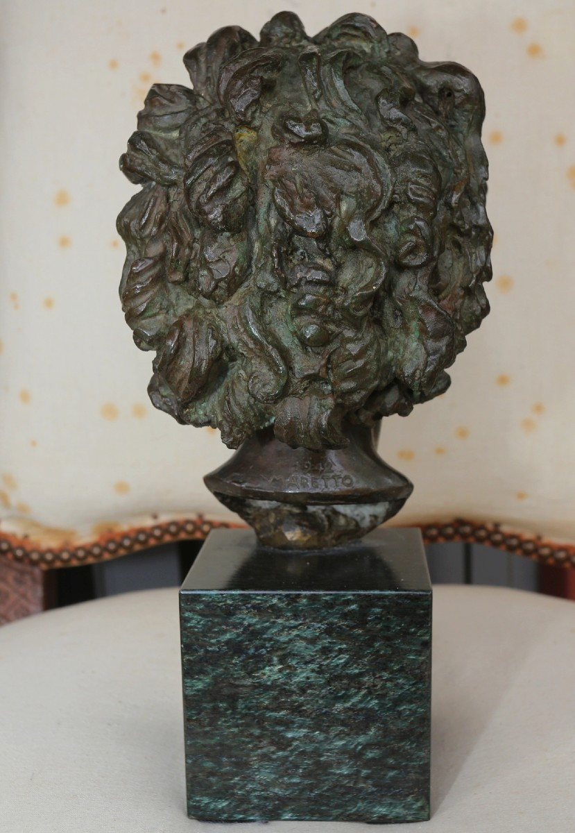 Giuseppe Maretto 1908-1984, Bust Of A Little Girl, 1942, Lost-wax Bronze Print.-photo-1