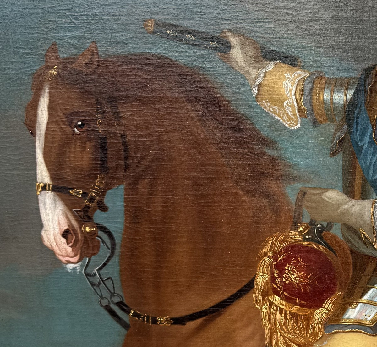 Jean Baptiste Van Loo 1684-1745 Workshop Of, Equestrian Portrait Of Louis XV.-photo-1