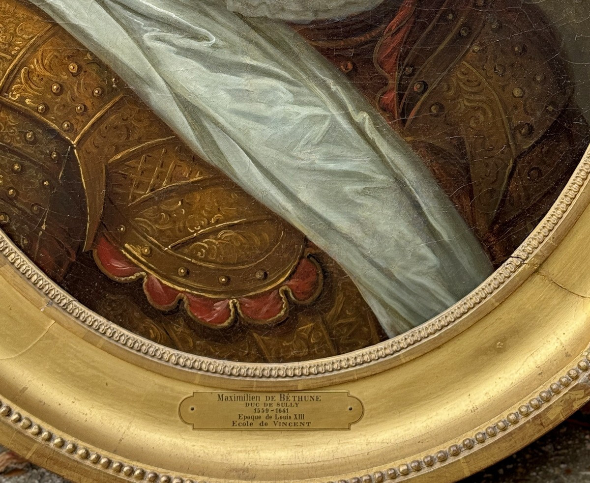 Ec.Fr fin du XVIII, autour de François André VINCENT 1746-1816, portrait du Duc de Sully.-photo-3