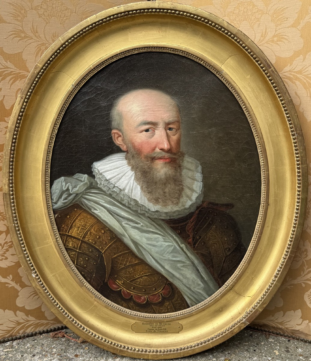 Ec.Fr fin du XVIII, autour de François André VINCENT 1746-1816, portrait du Duc de Sully.