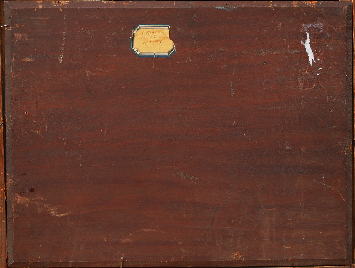 Zacharie Noterman 1820-1890 , Two Travelling Dogs, Oil On Wood.-photo-1