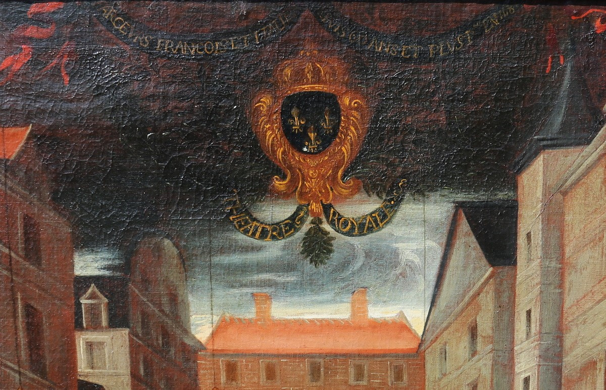 17th Century French School Around Antonio Verrio La Comédie Française, Comédia Del Arte-photo-2